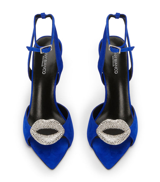Azure Tony Bianco Moshi Azure Suede 10.5cm Event Heels | TZAPQ53737