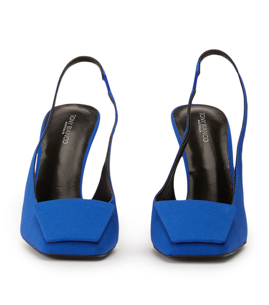 Azure Tony Bianco Rue Azure Crepe 10.5cm Event Heels | ZZAMJ72218