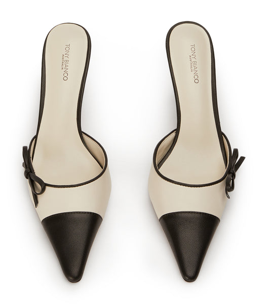 Beige / Black Tony Bianco Shirley Bone/Black 8cm Court Shoes | GZAEC56784