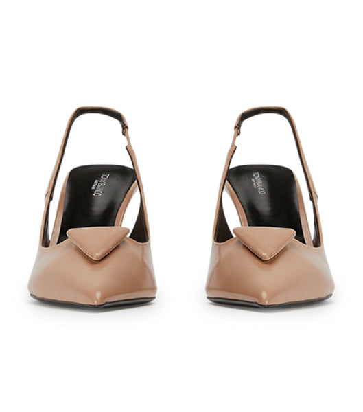 Beige Tony Bianco Bertie Latte Hi Shine 7.5cm Court Shoes | ZAQCS66585
