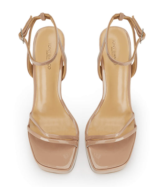 Beige Tony Bianco Dandy Coco Patent 11.5cm Platform Shoes | YZAGT33663