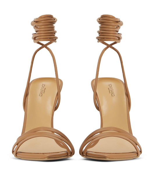 Beige Tony Bianco Mavis Caramel Venice 10.5cm Strappy Heels | ZAXMI42803