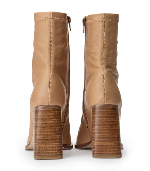 Beige Tony Bianco Rover Caramel Venice 8.5cm Stretch Boots | ZAQCS10164