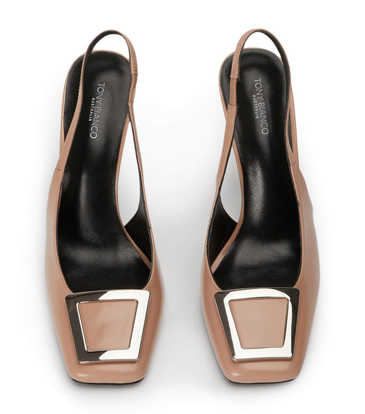 Beige Tony Bianco Ruski Latte Hi Shine 10.5cm Event Heels | TZAWZ85807