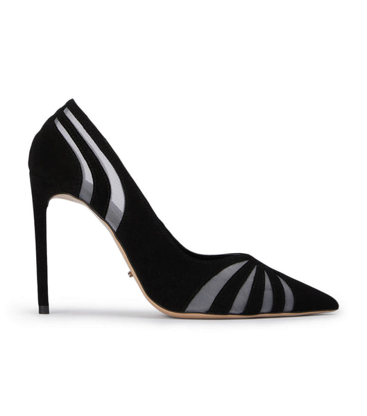 Black Tony Bianco Arrow Black Suede 10.5cm Event Heels | ZACVG15421