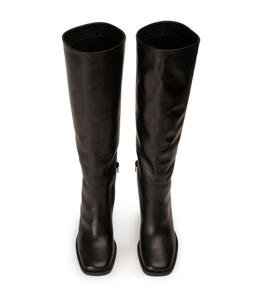 Black Tony Bianco Asher Black Como 8.5cm Mid Calf Boots | ZAIIZ86341