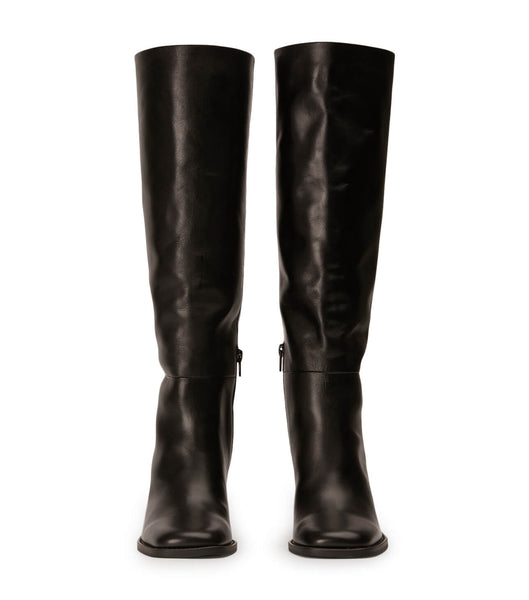 Black Tony Bianco Asher Black Como 8.5cm Mid Calf Boots | ZAIIZ86341