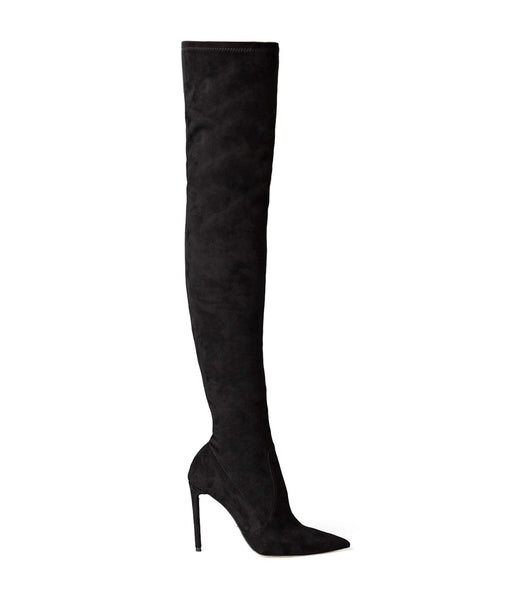 Black Tony Bianco Avah Black Stretch Suede 10.5cm Stretch Boots | ZZANQ50648