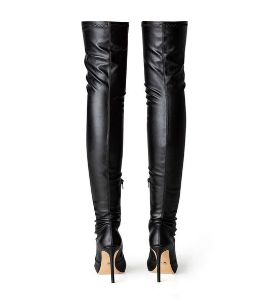 Black Tony Bianco Avah Black Venezia 10.5cm Stretch Boots | ZAQCS22358