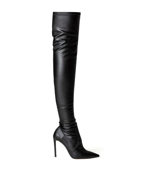 Black Tony Bianco Avah Black Venezia 10.5cm Stretch Boots | ZAQCS22358