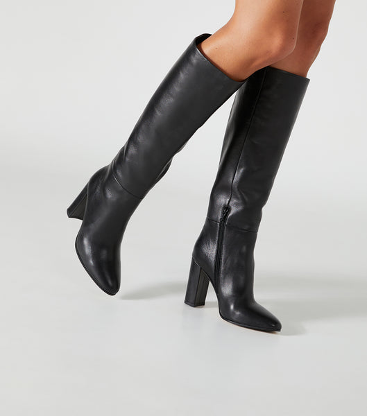 Black Tony Bianco Boss Black Como 9.5cm Knee High Boots | ZAJBT57272