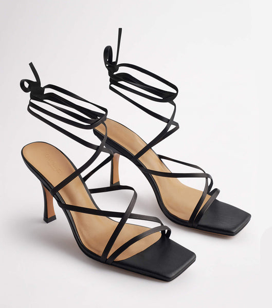 Black Tony Bianco Caden Black Sheep Nappa 8.5cm Event Heels | MZAHR48944