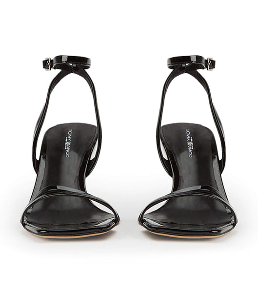 Black Tony Bianco Camelia Black Patent 8.5cm Bridal Heels | ZAICD36148