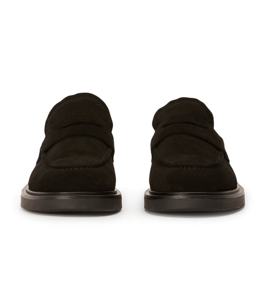 Black Tony Bianco Cherish Black Suede 4.5cm Loafers | BZASD98522