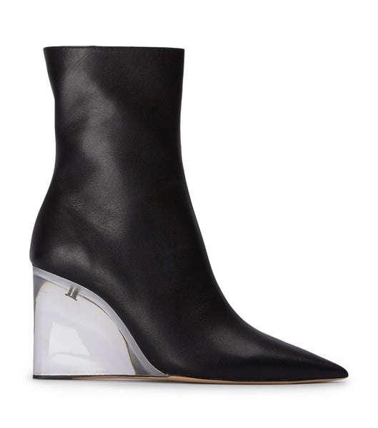 Black Tony Bianco Dasha Black Como/Clear 9.5cm Ankle Boots | DZAKV68165