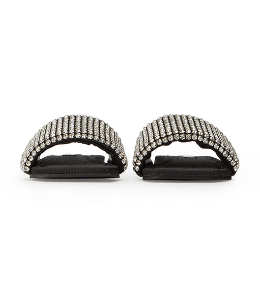 Black Tony Bianco Ellery Crystal/Black 1.5cm Sandals | ZAQCS30783