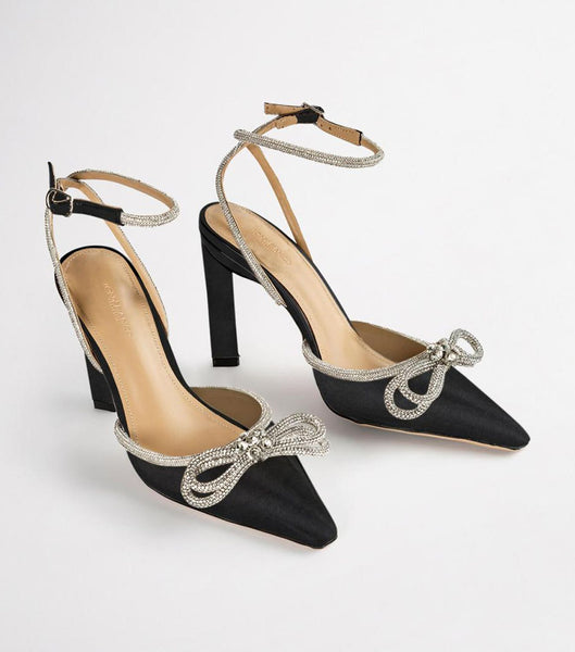 Black Tony Bianco Elsie Black Satin 10.5cm Stiletto Heels | SZAVO84012