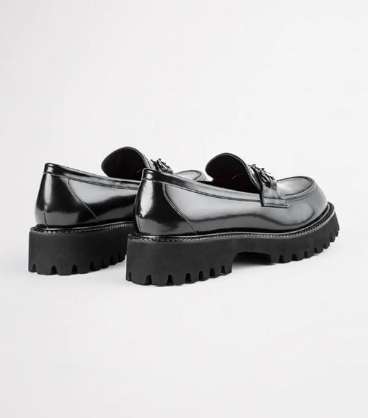 Black Tony Bianco Greer Black Hi Shine 4cm Loafers | GZAEC31806