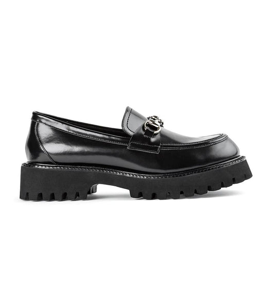 Black Tony Bianco Greer Black Hi Shine 4cm Loafers | GZAEC31806