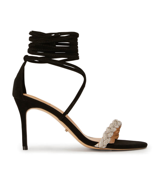 Black Tony Bianco Henley Black Suede 8.5cm Bling Heels | TZAWZ27603