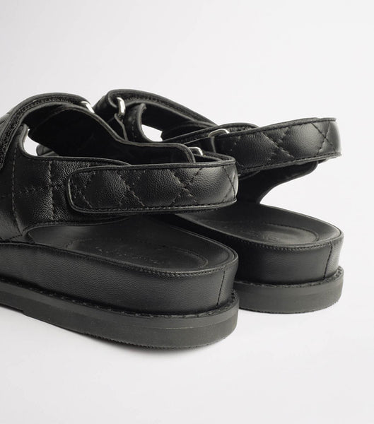 Black Tony Bianco Hiranni Black Sheep Nappa 3.5cm Slides | FZAUI50603