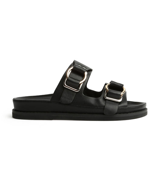 Black Tony Bianco Hunter Black Como 3.5cm Slides | ZZANQ66640