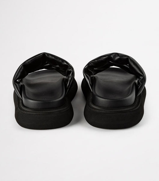 Black Tony Bianco June Black Nappa 3cm Footbeds | ZAEAH40169