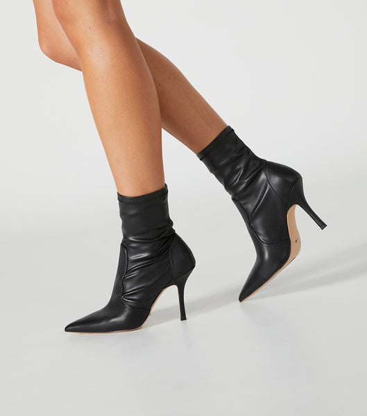 Black Tony Bianco Kartia Black Nappa/Black Venezia 9.5cm Ankle Boots | XZAGW23014