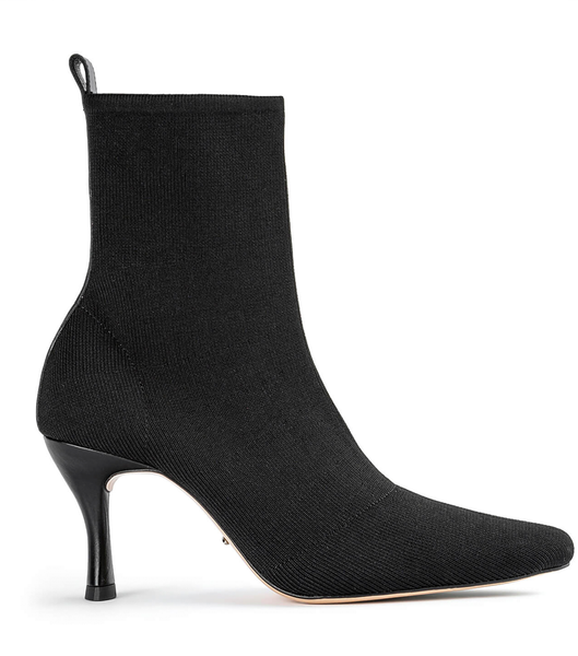 Black Tony Bianco Kossam Black Knit 8cm Stretch Boots | TZAPQ20460