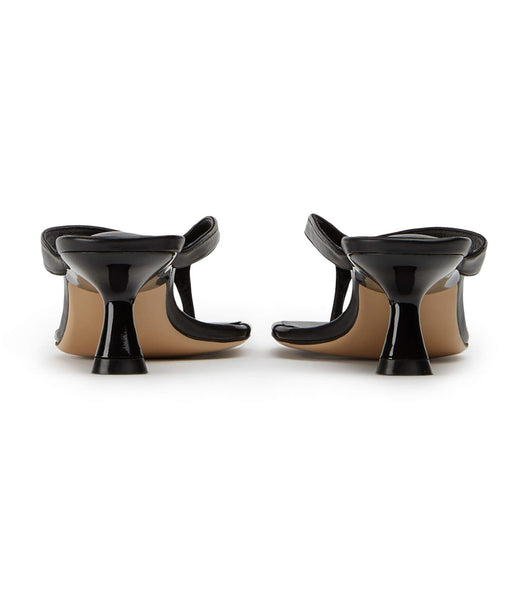 Black Tony Bianco Krista Black Nappa 5cm Thong Sandals | YZAVQ40913