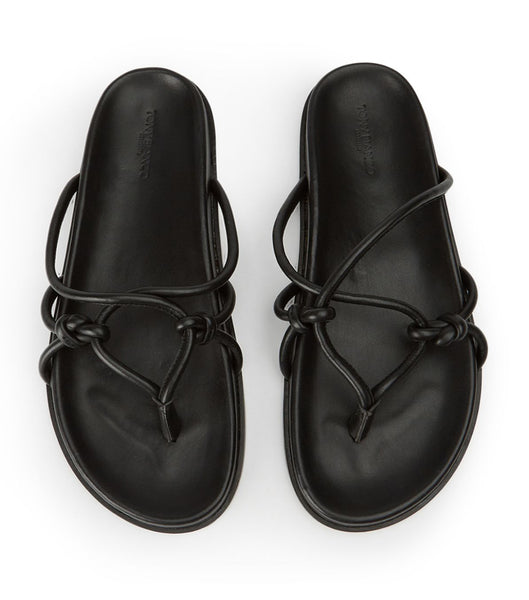 Black Tony Bianco Luelle Black Nappa Sandals | GZAEC89339