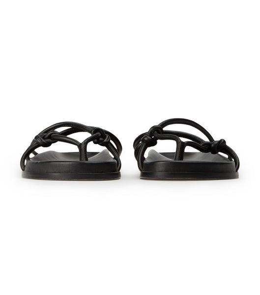 Black Tony Bianco Luelle Black Nappa Sandals | GZAEC89339