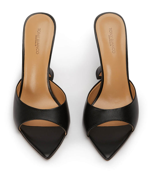 Black Tony Bianco Marcel Black Nappa 10.5cm Event Heels | ZAXMI97543