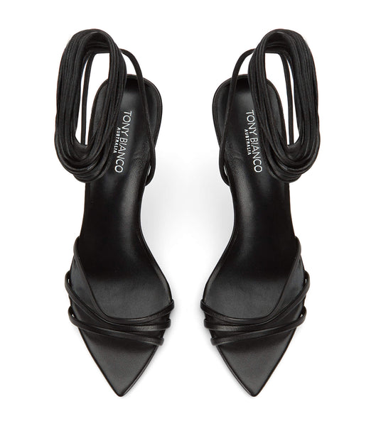 Black Tony Bianco Mavis Black Nappa 10.5cm Stiletto Heels | ZAQAV48560