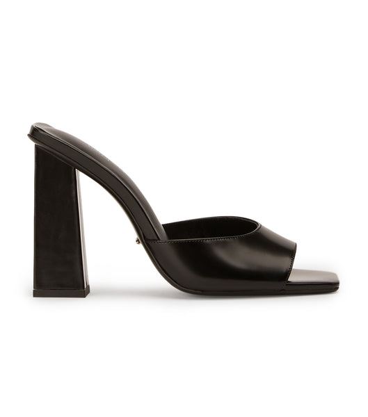 Black Tony Bianco Naja Black Hi Shine 10.5cm Block Heels | ZAJZR67037