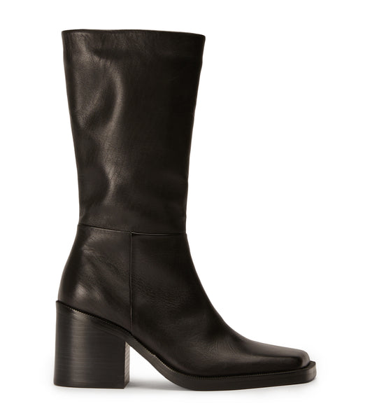 Black Tony Bianco Prestige Black Como 8cm Mid Calf Boots | LZATR20938
