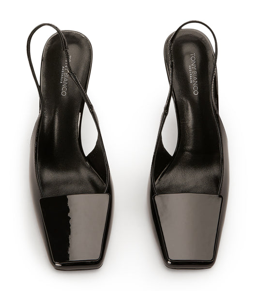 Black Tony Bianco Rue Black Patent 10.5cm Event Heels | GZAEC38248