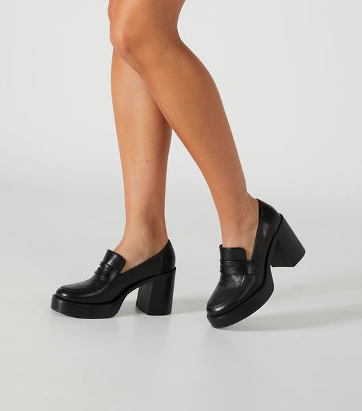 Black Tony Bianco Taranto Black Como 9cm Loafers | XZABH37008