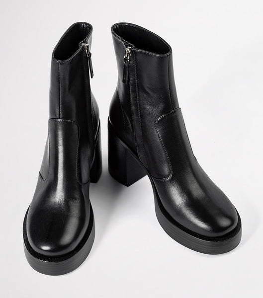 Black Tony Bianco Thunder Black Como 9cm Platform Boots | ZAIIZ41489