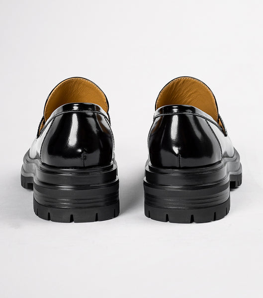 Black Tony Bianco Wiz Black Hi Shine 4.5cm Loafers | DZAVO17761