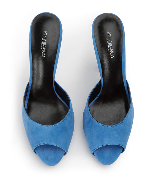 Blue Tony Bianco Love Blue Suede 12cm Stiletto Heels | ZACVG68450