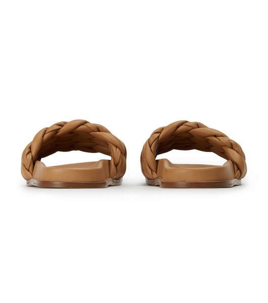 Brown Tony Bianco Layton Biscuit Nappa Flat Sandals | SZAVO52245