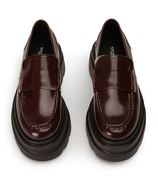 Brown Tony Bianco Zomp Vino Hi Shine 7.5cm Loafers | DZAKV39182