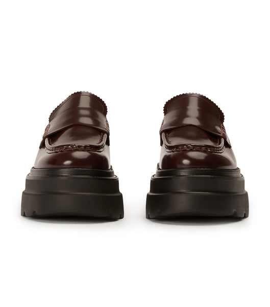 Brown Tony Bianco Zomp Vino Hi Shine 7.5cm Loafers | DZAKV39182