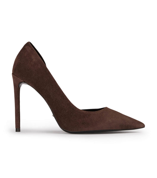 Chocolate Tony Bianco Alyx Espresso Suede 10.5cm Court Shoes | ZAZDE51580
