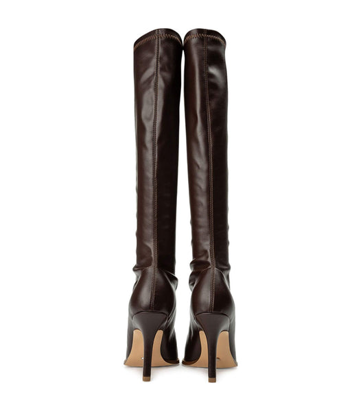 Chocolate Tony Bianco Knight Choc Venezia 9.5cm Stretch Boots | GZAUC27168