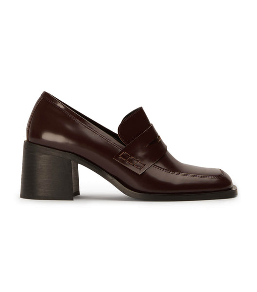 Chocolate Tony Bianco Lomax Vino Hi Shine 6.5cm Loafers | MZAHR72771