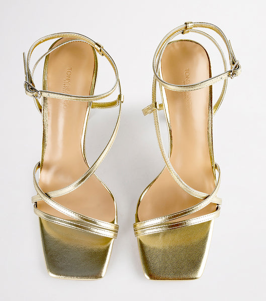 Gold / Metal Tony Bianco Franci Gold Nappa Metallic 10.5cm Bridal Heels | DZAVO47823
