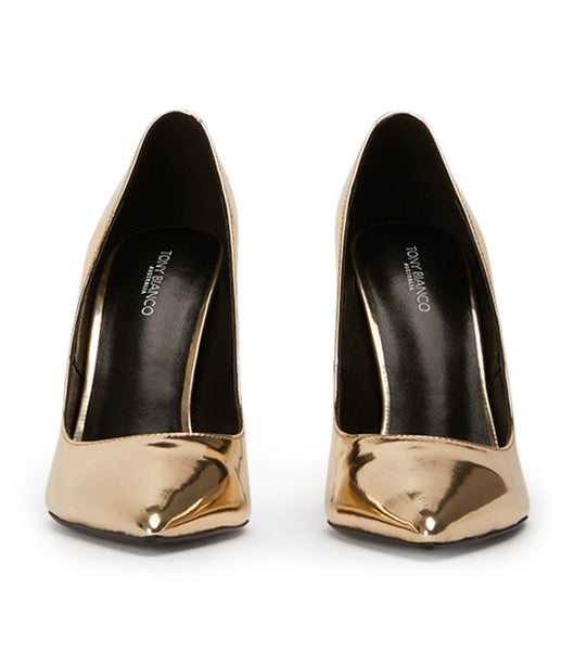 Gold Tony Bianco Anja Gold Shine 10.5cm Bling Heels | EZAVG24502