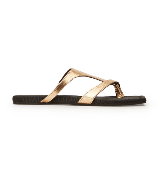 Gold Tony Bianco Eman Antique Gold Nappa 1.5cm Sandals | ZZAMJ69702
